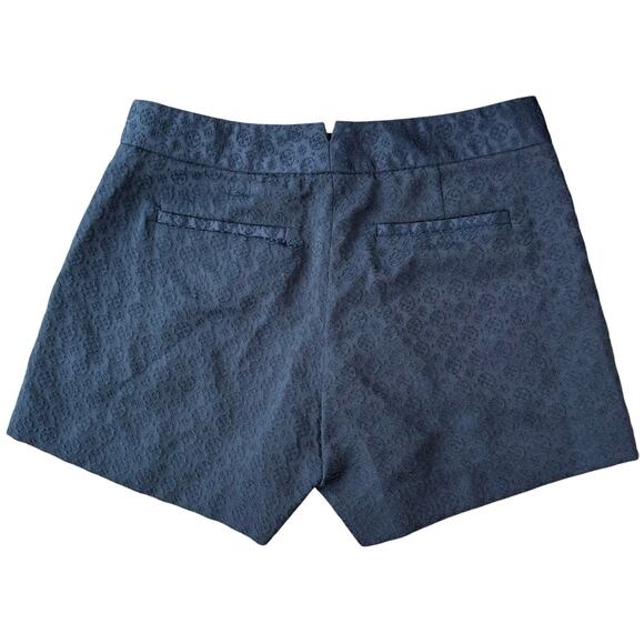 Theory Lynie Jacquard Shorts Low Rise Chino Style Mini Short Size 2 Blue - Picture 2 of 11